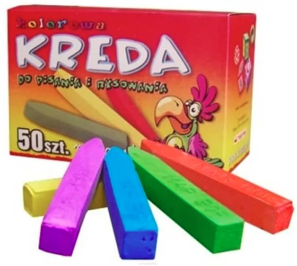 Kreda szkolna MarBor B5/50szt. mix